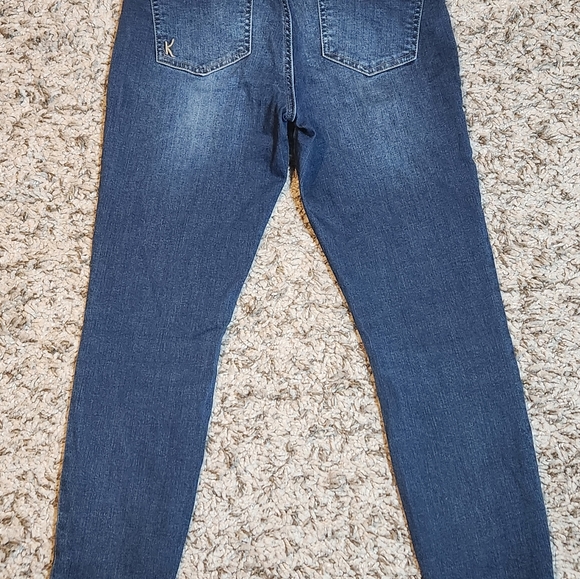 Kut from the Kloth Catherine Boyfriend Raw Hem Ankle Jeans Denim Mid Rise Sz 6 - Picture 2 of 14